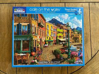 White Mountain Cafe On The Water 1000 Piece Puzzle - Done One Time.