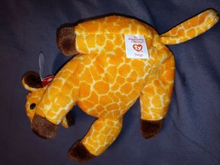 Ty Beanie Baby Twigs Giraffe W/ Tag Errors Plush Toy Rare Pvc Retired No Star