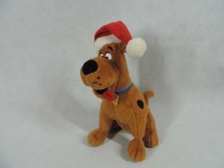 Scooby Doo Ty 2010 Christmas Santa Hat 7 " Plush Stuffed Toy Beanie Babies