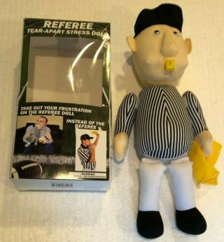 Football Referee Plush Tear - Apart Stress Doll Complete Nr Adult Gag Gift