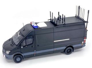 Tiny Mercedes Benz Sprinter Lwb Electronic Countermeasures Hk Police 1:43 Rare