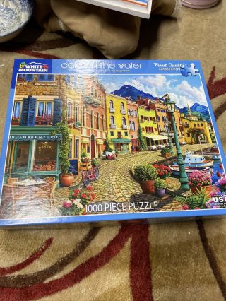 Done Once White Mountain Cafe On The Water 1000 Piece Puzzle