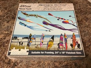 Blowing In The Wind 550pc.  Heritage Puzzle 24”x 18” Peter Doran “used”