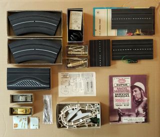 Aurora O Gauge Model Motoring Complete Set 1704 Slot Car Set W/ Boxes