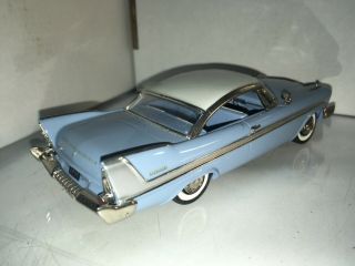 Western Models 1958 Plymouth Belvedere Two Door Hardtop Blue White Die Cast 1/43 2