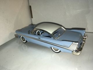 Western Models 1958 Plymouth Belvedere Two Door Hardtop Blue White Die Cast 1/43 4