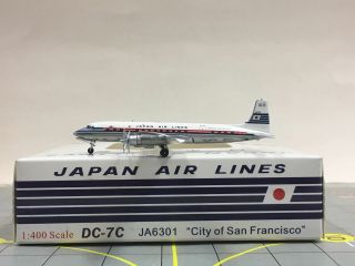 RARE Set of Four Aeroclassics 1:400 JAL DC - 7C JA6301 JA6302 JA6303 JA6305 3