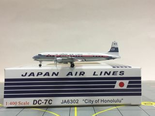 RARE Set of Four Aeroclassics 1:400 JAL DC - 7C JA6301 JA6302 JA6303 JA6305 4