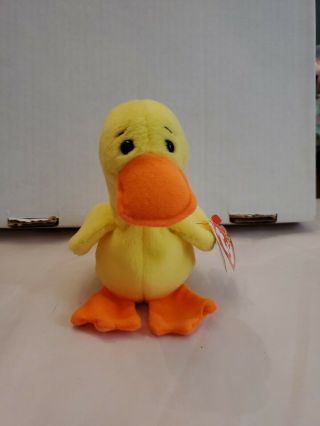 Ty 1994 Beanie Baby Quackers Duck