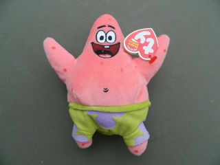 Ty Beanie Baby Patrick Star From Spongebob Squarepants With Tag
