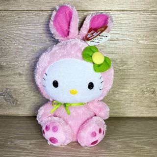 Nwt Ty Sanrio Hello Kitty Beanie Baby Pink Bunny Rabbit Plush 2011 Easter