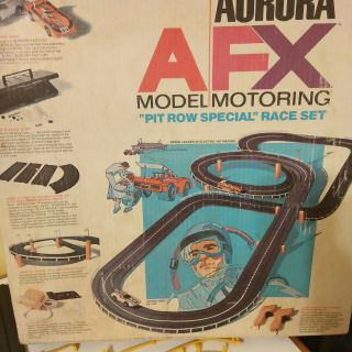 1971 Aurora Afx Model Motoring " Pit Row Special " Race Set Track & Cars 1328