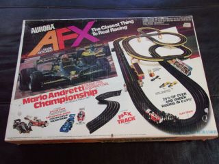 Vintage Aurora Afx Race Set Grand Prix Flex Andretti All 4 Cars