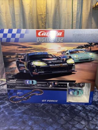 Carrera Digital 132 Gt Force 1:32 Scale Slot Car Race Set Media Track 6 Drivers