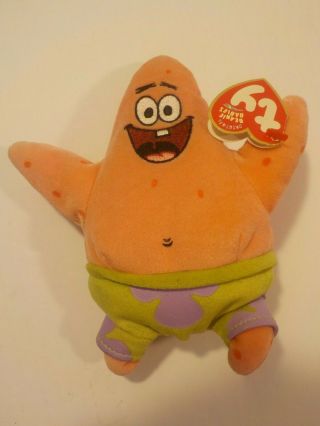 M Ty Patrick Star Spongebob Squarepants 2004 Beanie Babies W/tag