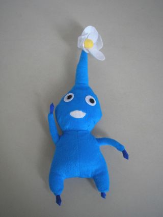 12 " Handmade Pikmin Plush Doll Dark Blue With Flower