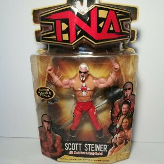 Rare Marvel Toys Tna Wrestling Figures 2007,  Scott Steiner,  Red Variant,