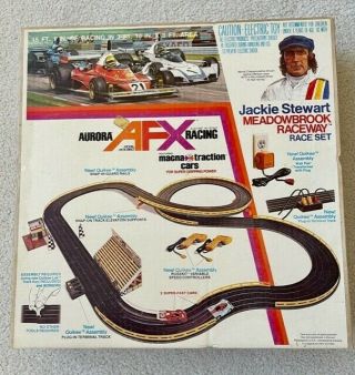 Aurora Afx 1976 Meadowbrook Raceway Set,  Complete With Cars Shape