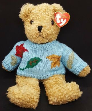 Ty Classic 1992 Baby Curley The Bear Plush Beanie Buddy - With Tags