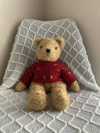Ty Classic - Curly The Bear (lg - Red Sweater With Numbers) Handmade 1990