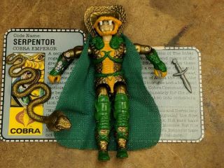 1986 Serpentor Cobra Emperor Gi Joe Action Figure,  All Joints Tight,  Complete