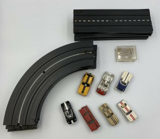 Vintage Tyco Ho Scale 15 Pc Racetrack,  Pins,  Tycopro & Assorted Electric Slot Cars