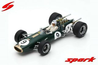 1/18 Spark Model Brabham Bt20 Monaco Gp 1967 Winner D.  Hulme World Champion