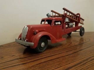 Turner Toys 1930 ' s Fire Truck Pressed Steel 19 