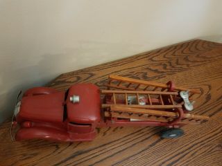 Turner Toys 1930 ' s Fire Truck Pressed Steel 19 