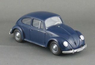 Vintage 1959 Wiking Vw Volkswagen Beetle Käfer 1/40 Scale Scarce Deep Blue