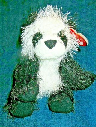 Ty Beanie Baby Punkies Dominoes The Panda Bear Mwmt