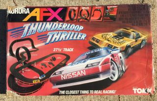 Complete Thunderloop Thriller Tomy Afx Aurora Slot Car Set 8610 W/ Cars