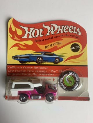 Vintage Hot Wheels Custom Redline Us Hot Pink Power Pad 1969 Blister Pack