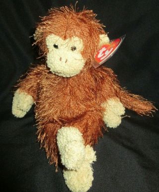 Ty Beanie Baby Punkies - Zig - Zag The Monkey Mwmt
