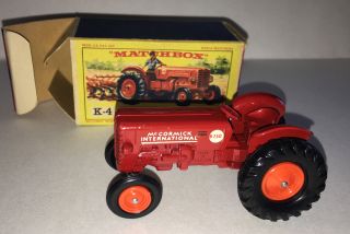 Lesney Matchbox King Size K - 4 International Tractor & Box