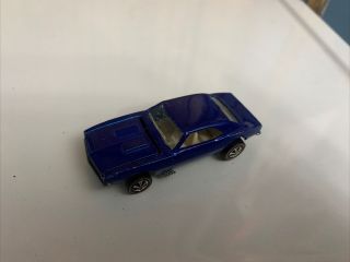 1968 Custom Camaro Dark Blue Redline Hotwheel From HUGE estate attic find EXC 4