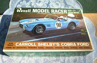 Vintage Revell Model Racer With Sp500 Motor Carroll Shelby 