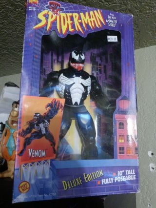 1996 Toy Biz 10 " Spider - Man Venom Deluxe Edition Fully Poseable
