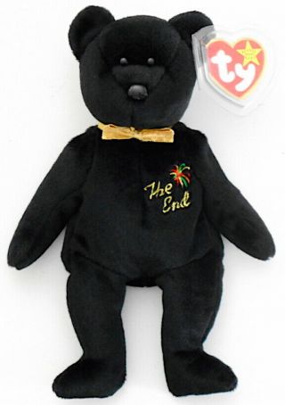 Ty Beanie Babies " The End " Bear With 4 Printing Errors Limited Edition Rare