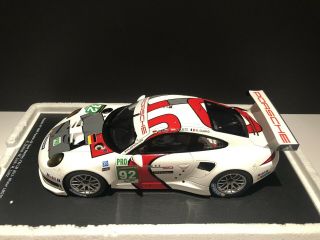 1/18 Spark Porsche 911 991 GT3 RSR 92 2013 Le Mans Pro Class Winner RARE 2