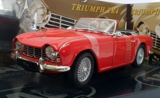 Jadi 1/18 Scale Model Car Jm - 98092 - Triumph Tr4 - Signal Red