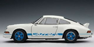 Autoart 78052 1973 Porsche 911 Carrera Rs 2.  7 (white Blue) 1:18