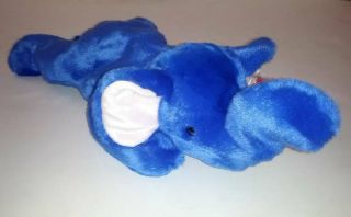 Ty Peanut Beanie Buddy Royal Blue Elephant Mwt 1998 Rare