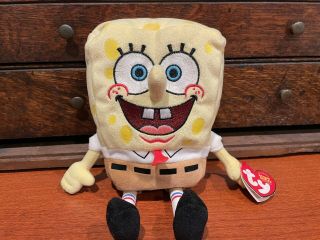 2004 Spongebob Squarepants 8” Ty Beanie Baby W/ Tag | Nickelodeon
