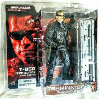 Terminator " Rise Of The Machines - T - 850 & Coffin " Mcfarlane Movie Maniacs