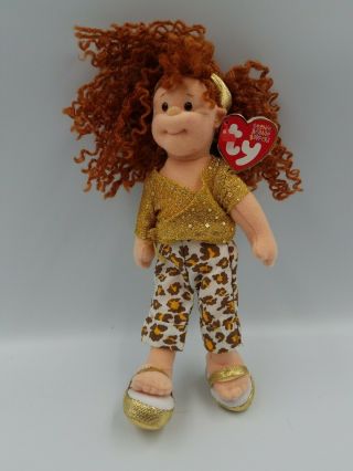 Ty Teenie Beanie Boppers Trendy Tracy Plush Doll Redhead Girl 8” Stuffed Toy