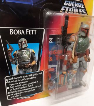STAR WARS 90 ' s TRI - LOGO BOBA FETT 3.  75 