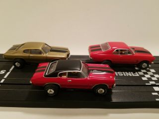 3 Ho Tyco Aw Thunder Jet Ultra G Race Track Slot Muscle Cars Chevelle 