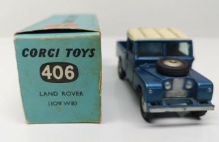 CORGI TOYS 406 LAND ROVER 109 W.  B.  (Blue) - MB 3