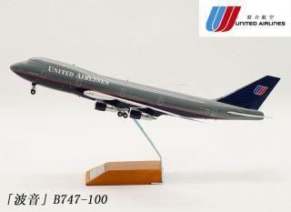 1:200 Jc Wings United Airlines Boeing 747 - 100 Passenger Airplane Diecast Model
